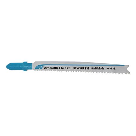 Metal Jigsaw Blade Set | T Shank Connection | Progressive Tooth Pitch | 75mm Length | @Pack of 5 | by Wurth