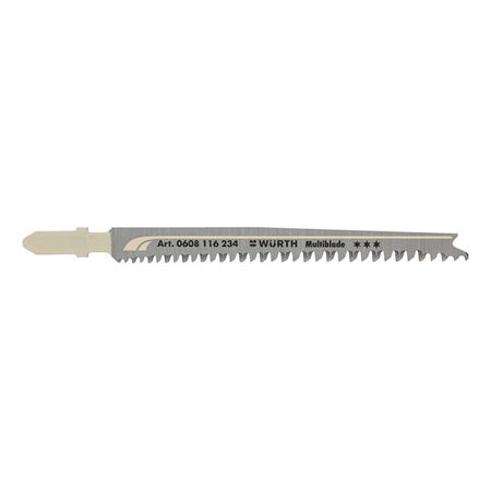 Wood Jigsaw Blade | T Shank Connection | Progressive Tooth Pitch | Set of 5 Blades | @90mm | by Wurth