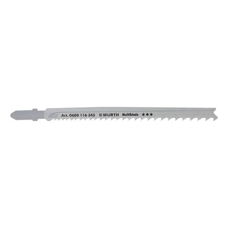 Construction Jigsaw Blade Set | T Shank Connection | Progressive Tooth Pitch | 105mm Length | @Pack of 5 | by Wurth