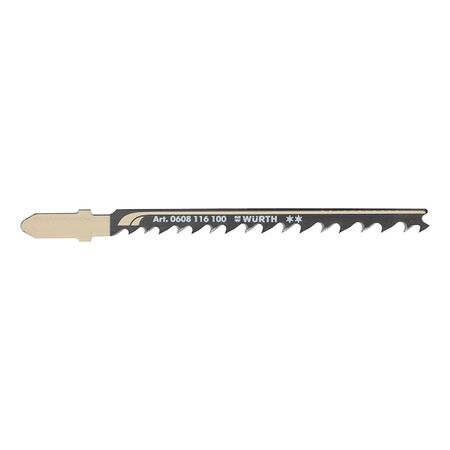 Wood Jigsaw Blade Set | T Shank Design | 5 Pieces | 75mm Working Length | by Wurth