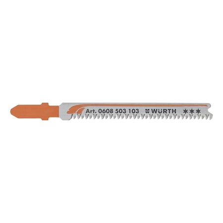Plastic Jigsaw Blade | T Shank Connection | 1.8mm Teeth Spacing | 68mm Working Length | @Pack of 5 | by Wurth