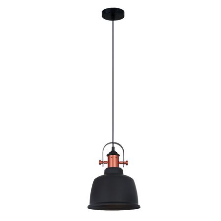 ALTA: Industrial Bell Shape With Copper Highlights Pendant Lights