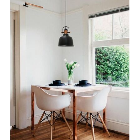 ALTA: Industrial Bell Shape With Copper Highlights Pendant Lights