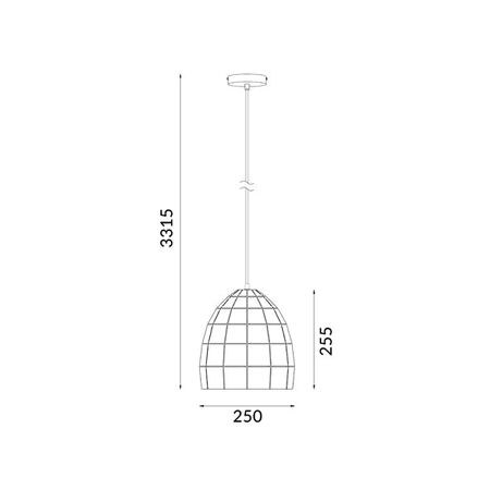 ARMIS: Retro Tiled Ellipse Shape Pendant Lights