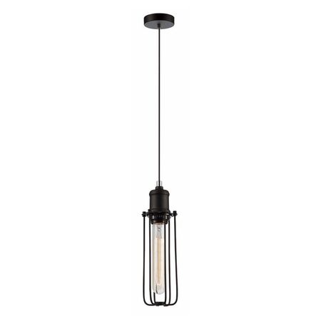 BLACKBAND Industrial Black Tubular Bird Cage Pendant Light