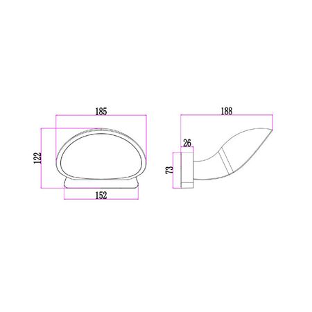 BOCINA: Exterior LED Semicircle Surface Mounted Wall Lights IP65