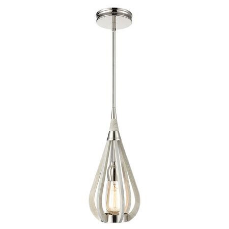 BONITO: Rustic Small Taupe / Winter Moss Wood Tear Drop Pendant Light