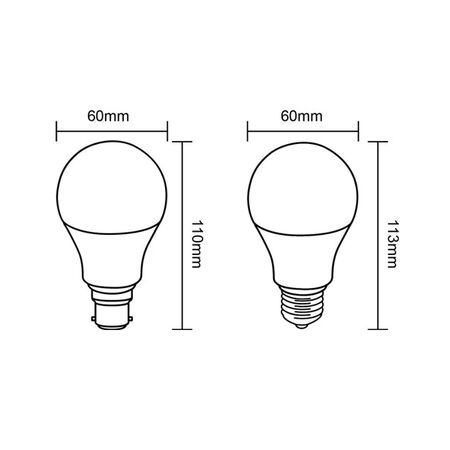 BUG: LED GLS(A60) Bug Globes (7W)