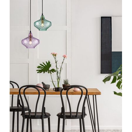 CAMPANA: Interior Wine Glass Shape Ribbed Pendant Lights