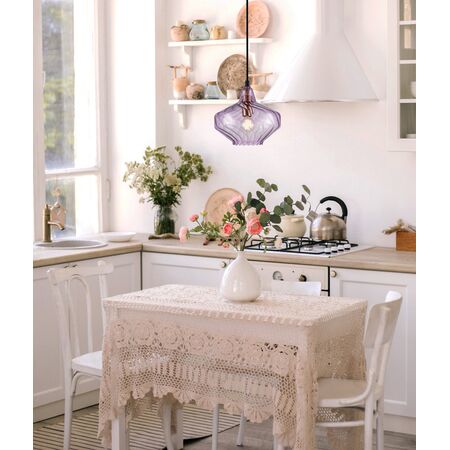 CAMPANA: Interior Wine Glass Shape Ribbed Pendant Lights