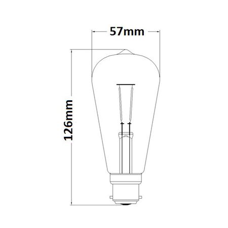 ST57 LED Filament Globes (4W)