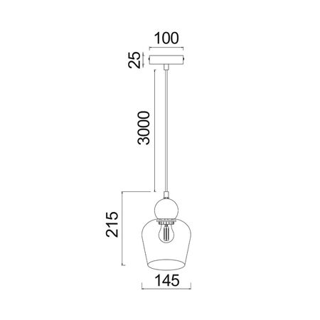 CHAMPAN: Interior Bronze Amber / Smokey Black Glass Ellipse Pendant Lights