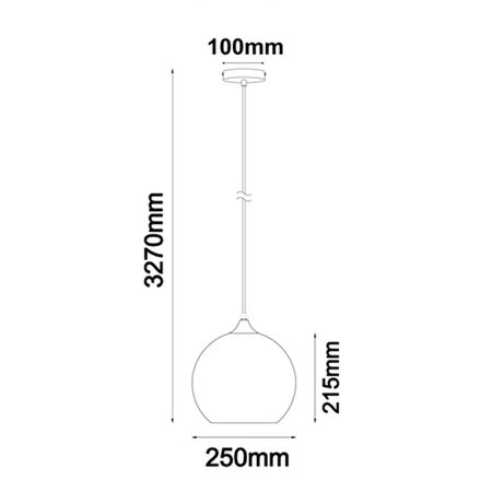 CHUVA: Smokey Black Mirror Finish Glass with Rain Drop Effect Wine Glass Shape Pendant Light