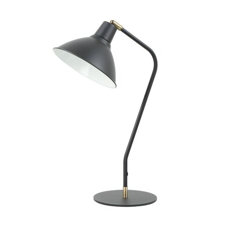 COLLO:  Cone Shade with Antique Brass Highlight Table Lamps