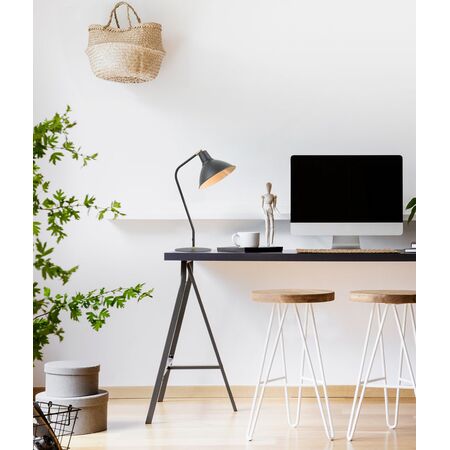 COLLO:  Cone Shade with Antique Brass Highlight Table Lamps