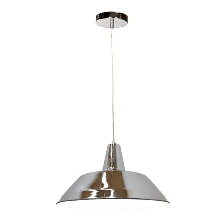 DIVO: Industrial Retro Dome Chrome Pendant Light