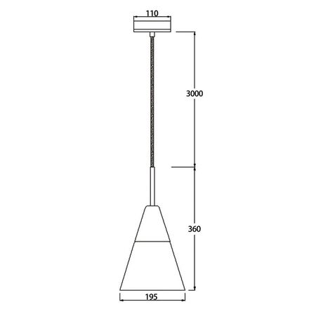 FINN: Scandinavian Blonde Wood & Opal Glass Medium Cone Pendant Light