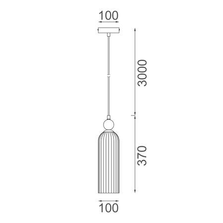 FLAUTA: Interior Round Top Cylinder Ribbed Pendant Lights