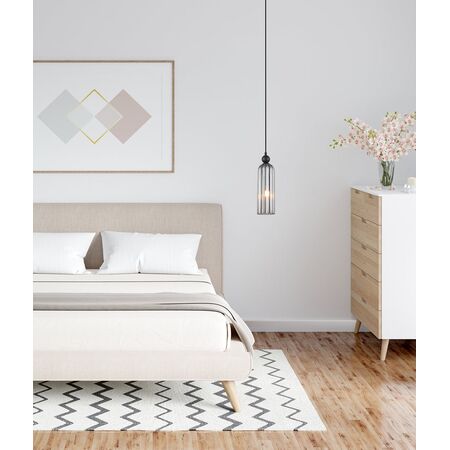 FLAUTA: Interior Round Top Cylinder Ribbed Pendant Lights