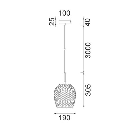 FOSSETTA: Interior Wine Glass Shape Dimpled Pendant Lights