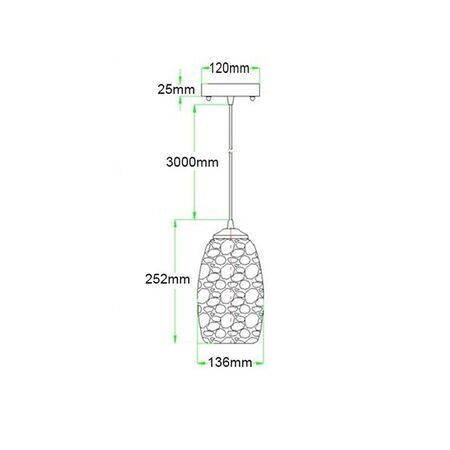 GLAZE: Stone Mosaic Hand Blown Glass Pendant Lights