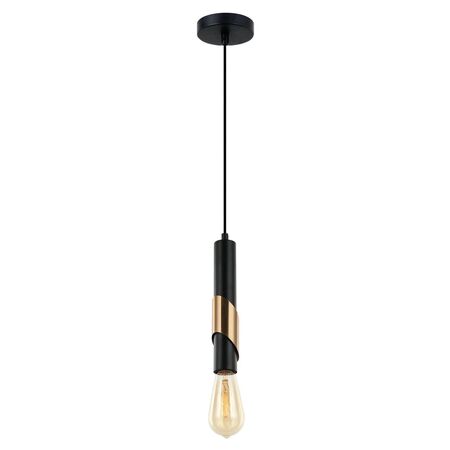 GOLDA: Interior Tube with Brass Highlight Pendant Lights