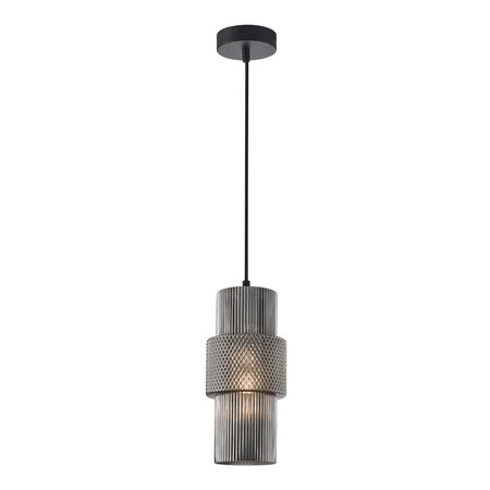 HUECA: Interior Double Cylinder Ribbed with Segment Pendant Lights