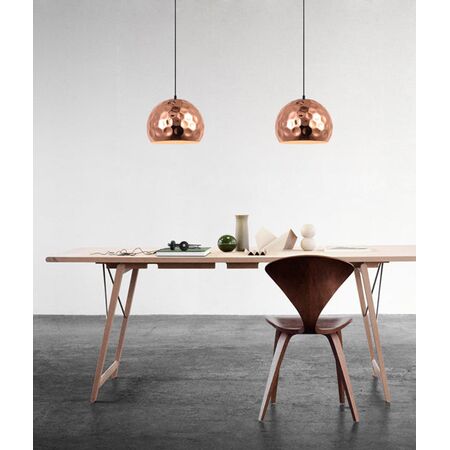 KOPER: Bohemian Copper Plated Wine Glass Shape Pendant Light