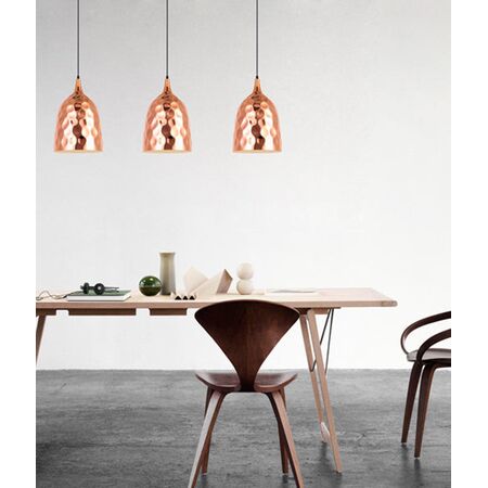 KOPER: Bohemian Copper Plated Ellipse Shape Pendant Light