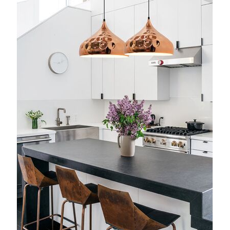 KOPER: Bohemian Copper Plated Dome Pendant Light