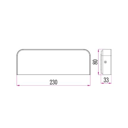 KUK: LED Surface Mounted Rectangular Wall Lights IP54