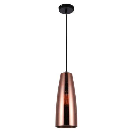 LAMINA: Retro Copper Coloured Glass Ellipse Shape Pendant Light