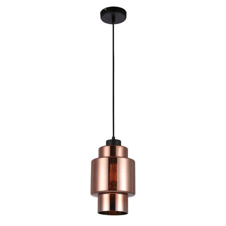 LAMINA: Retro Copper Coloured Glass Double Cylinder Pendant Light