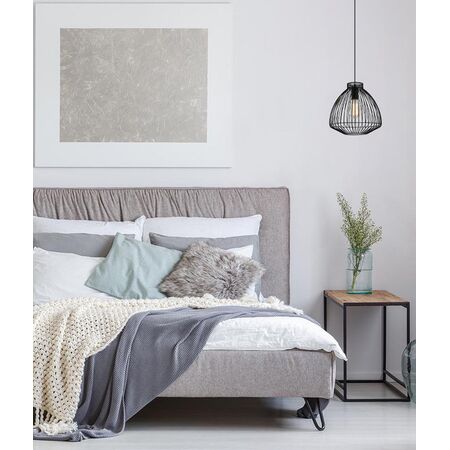 MANU: Modern Interior Cone (Concave) Wire Cage Pendant Lights