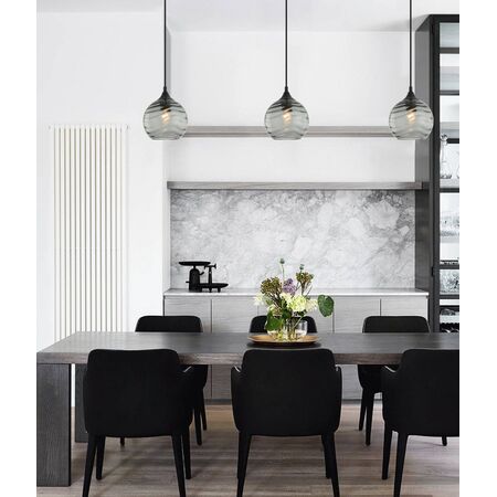 MARBRE: Modern Retro Interior Wine Glass Wavy Glass Pendant Lights