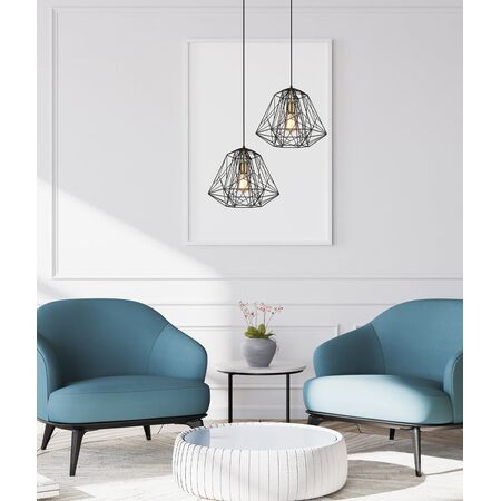 MARTE: Geometric Design Interior Iron Cage Pendant Lights