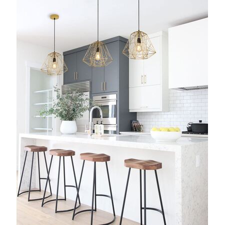 MARTE: Geometric Design Interior Iron Cage Pendant Lights