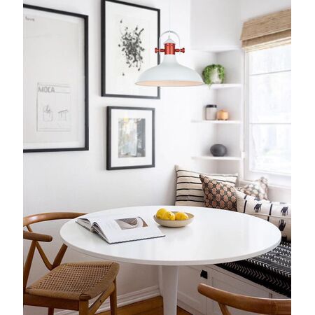 NARVIK: Industrial Scandinavian Dome Shape With Copper Plating Pendant Lights