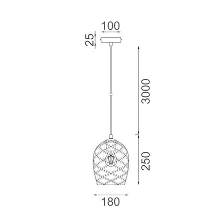 NETA: Interior Wine Glass Shade Segmented Pendant Lights