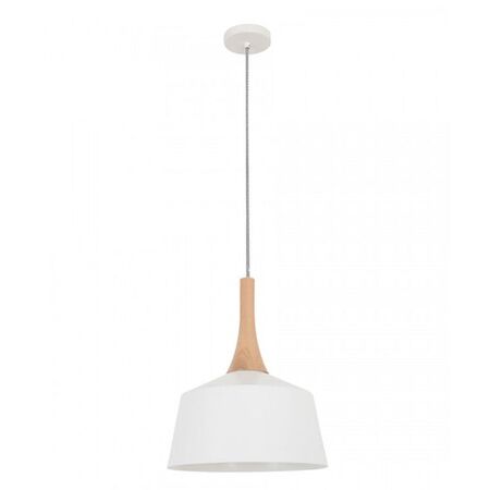 NORDIC: Modern Scandinavian Small Dome Shape Steel & Wood Pendant Lights
