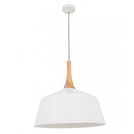 NORDIC: Modern Scandinavian Large Dome Shape Steel & Wood Pendant Lights