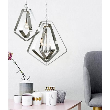 ORBITA: Bohemian Small Polished Nickel Hardware Pendant Light