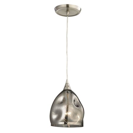 ORDITO: Abstract Chrome With Glass Ellipse Pendant Lights