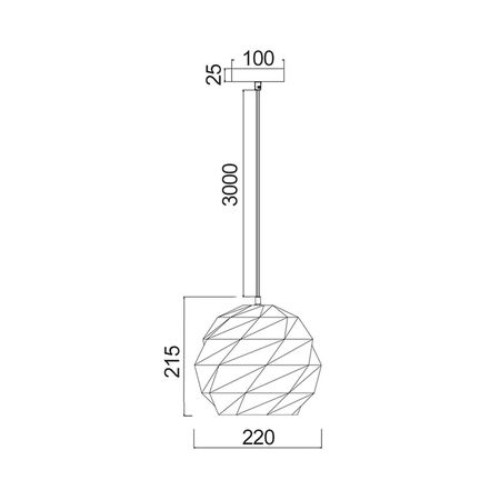 ORIGAMI: Interior Small Dome Carved Iron Origami Style Pendant Lights