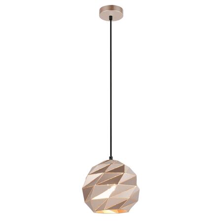 ORIGAMI: Interior Small Dome Carved Iron Origami Style Pendant Lights