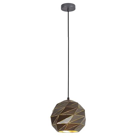 ORIGAMI: Interior Small Dome Carved Iron Origami Style Pendant Lights