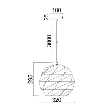 ORIGAMI: Interior Large Dome Carved Iron Origami Style Pendant Lights