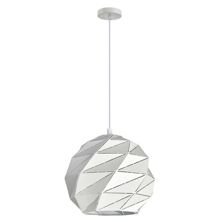 ORIGAMI: Interior Large Dome Carved Iron Origami Style Pendant Lights