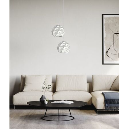 ORIGAMI: Interior Large Dome Carved Iron Origami Style Pendant Lights