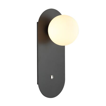OVALIS: Interior Round Opal Diffuser Oblong Base with Switch Wall Lights
